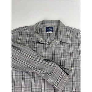 Wrangler Shirt Mens Blue Grey Pearl Snap Button Up 2XLT Plaid Western